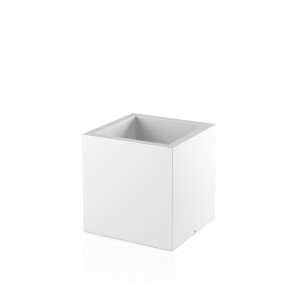 Biała Kwadratowa Donica z Polietylenu - Pixel Pot