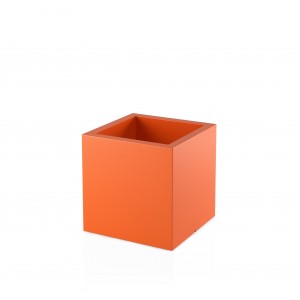 Pomarańczowa Kwadratowa Donica z Polietylenu - Pixel Pot