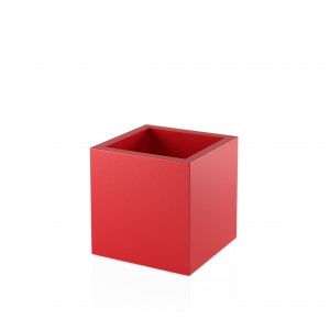 Czerwona Kwadratowa Donica z Polietylenu - Pixel Pot