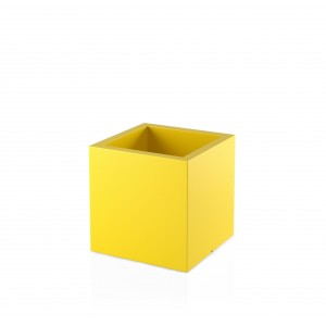 Żółta Kwadratowa Donica z Polietylenu - Pixel Pot