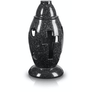 Ceramiczny Lampion na Cmentarz - Czarny